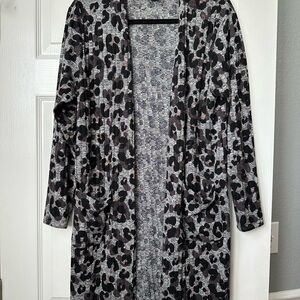 Leopard Print Open Cardigan